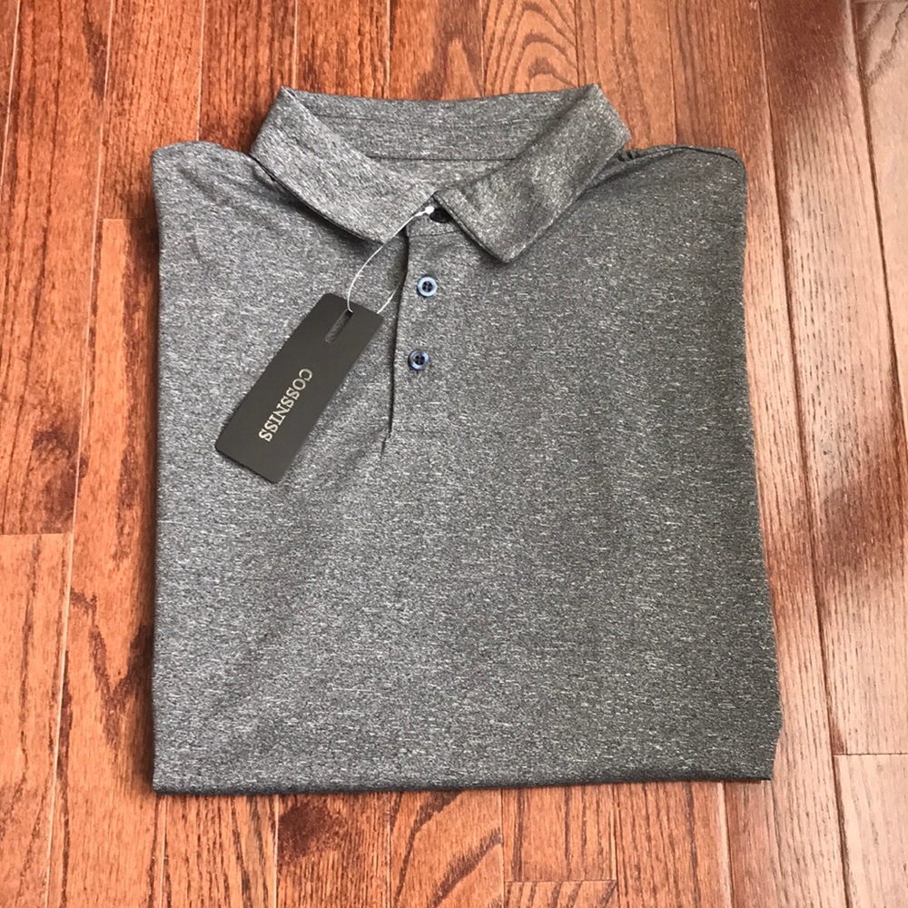 NWT Men’s XL Grey dry fit polo